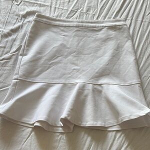 Concept Club White Ruffle Hem Skirt | Tenniscore Y2K Preppy Aesthetic XS